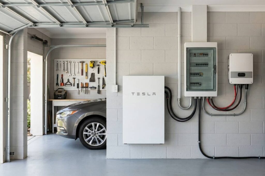 Solar battery storage unit installed in an Australian home